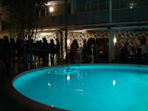 The pool area Avalon Hotel Beverly Hills